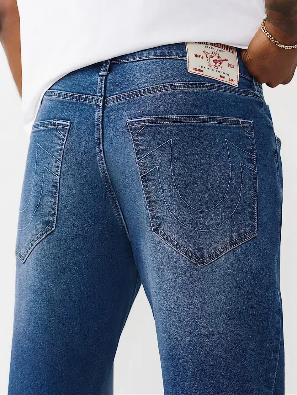 True Religion Bobby Appliqué Baggy Jeans (34×32)